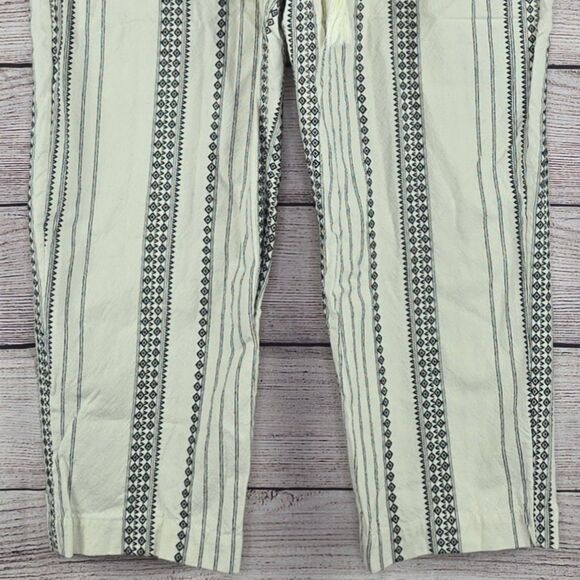 by Anthropologie Beach Trousers Textured Boho High Rise Ankle Pants Large - Picture 4 of 9